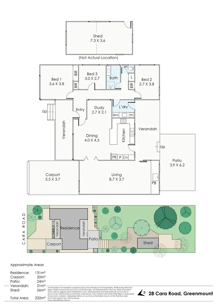 Floorplan of Homely house listing, 28 Cara Road, Greenmount WA 6056