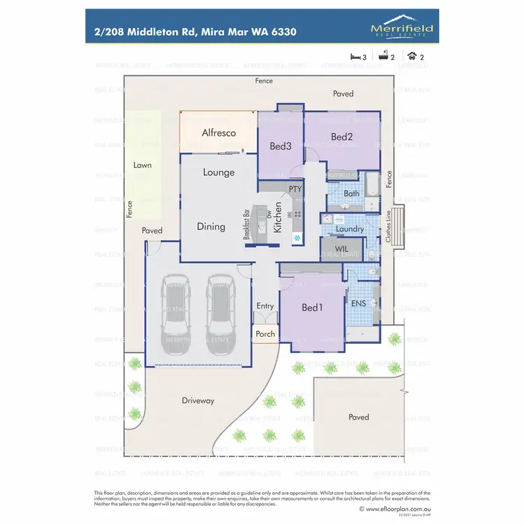 Floorplan of Homely unit listing, 2/208 Middleton Road, Mira Mar WA 6330
