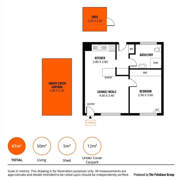 Floorplan of Homely unit listing, 2/1A Jamaica Avenue, Fulham Gardens SA 5024