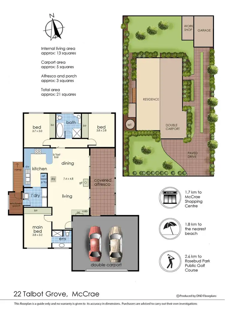 Floorplan of Homely house listing, 22 Talbot Grove, Mccrae VIC 3938