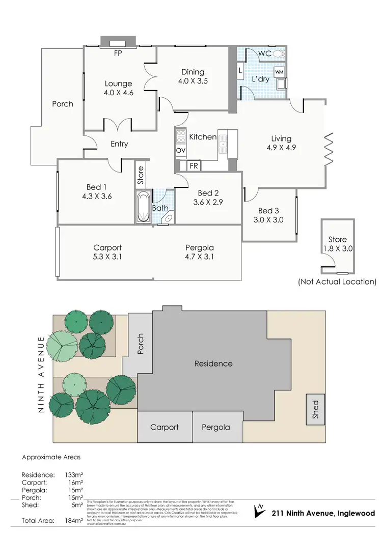 Floorplan of Homely house listing, 211 Ninth Avenue, Inglewood WA 6052