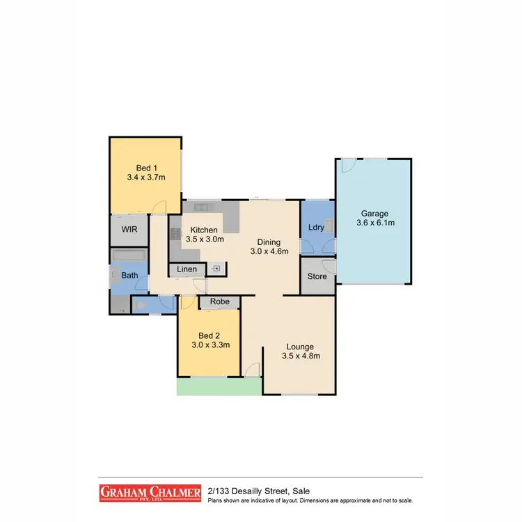Floorplan of Homely townhouse listing, 2/133 Desailly Street, Sale VIC 3850