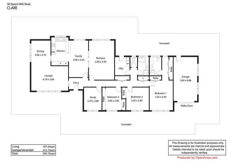 Floorplan of Homely rural property listing, 58 Square Mile Road, Clare SA 5453