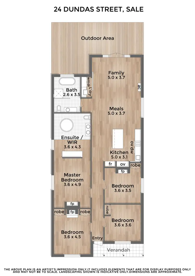 Floorplan of Homely house listing, 24 Dundas Street, Sale VIC 3850