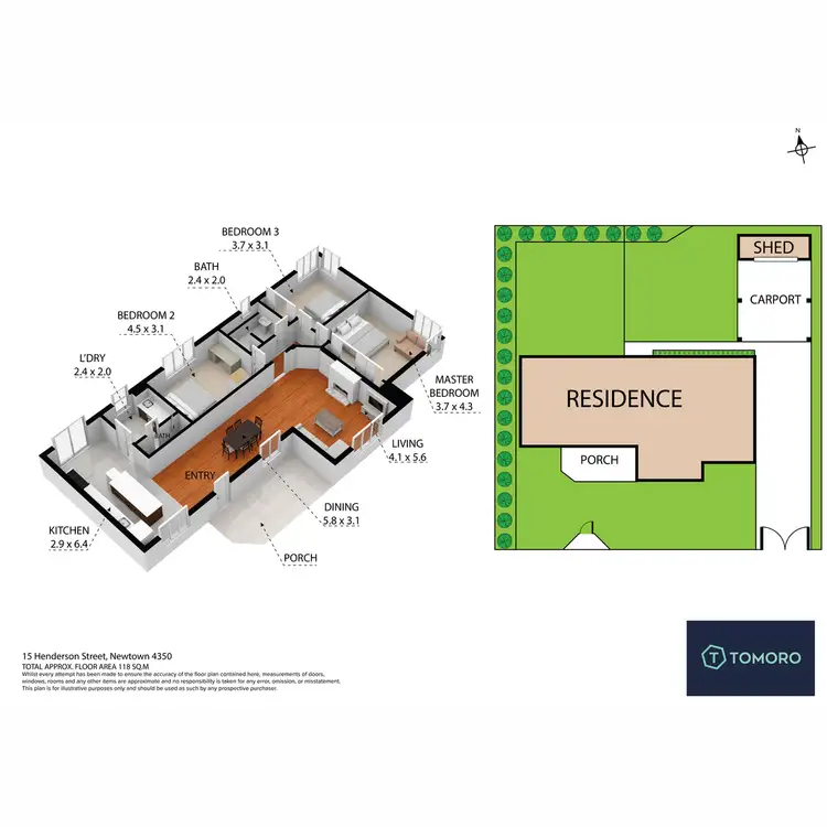 Floorplan of Homely house listing, 15 Henderson Street, Newtown QLD 4350