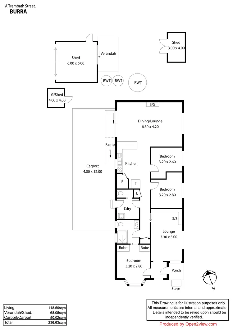 Floorplan of Homely house listing, 1A Trembeth Street, Burra SA 5417