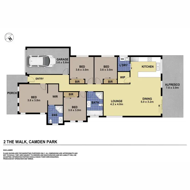 Floorplan of Homely house listing, 2 The Walk, Camden Park NSW 2570