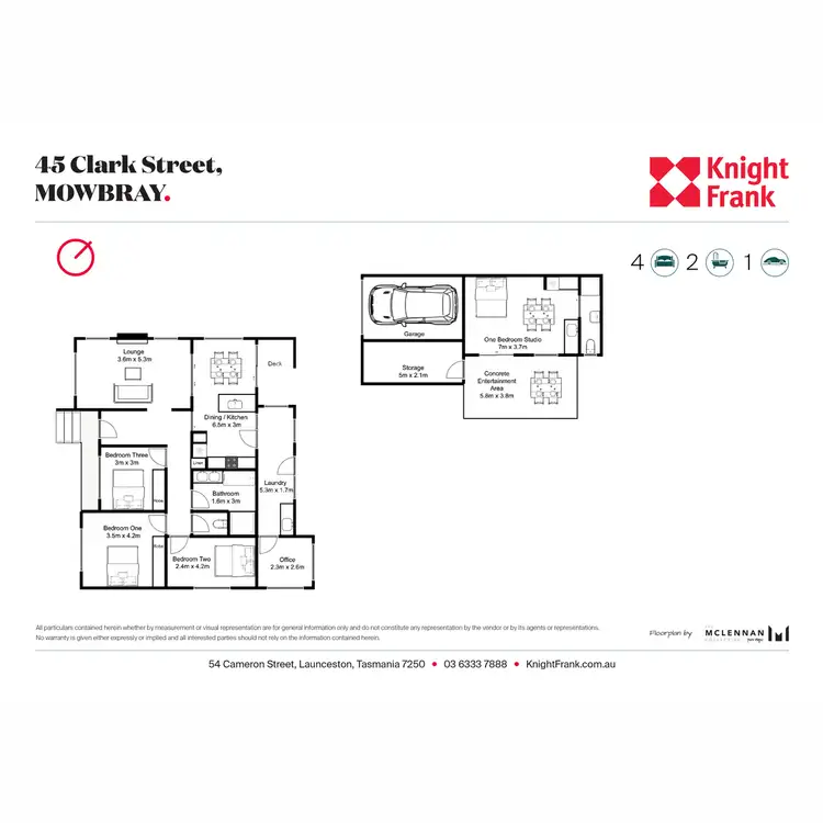 Floorplan of Homely house listing, 45 Clark Street, Mowbray TAS 7248