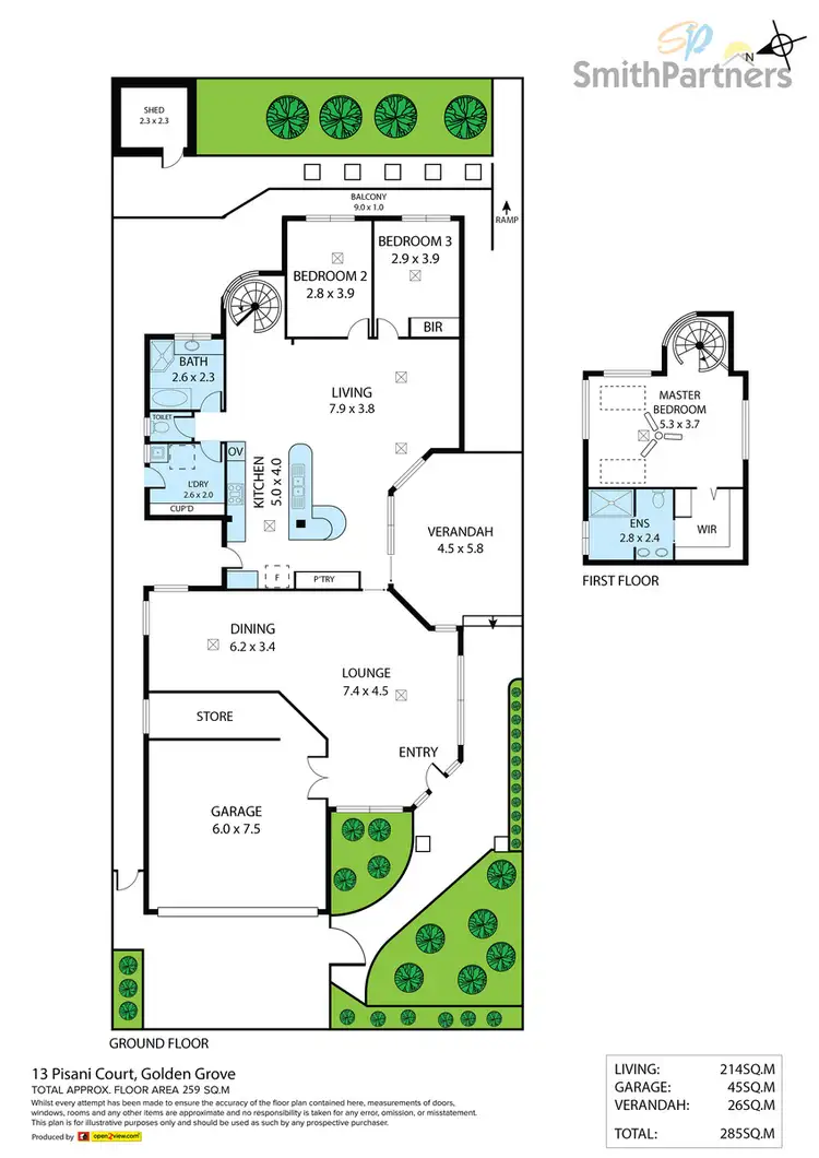 Floorplan of Homely house listing, 13 Pisani Court, Golden Grove SA 5125