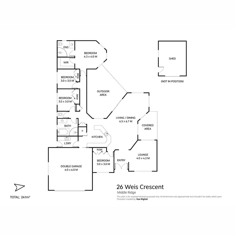 Floorplan of Homely house listing, 26 Weis Crescent, Middle Ridge QLD 4350