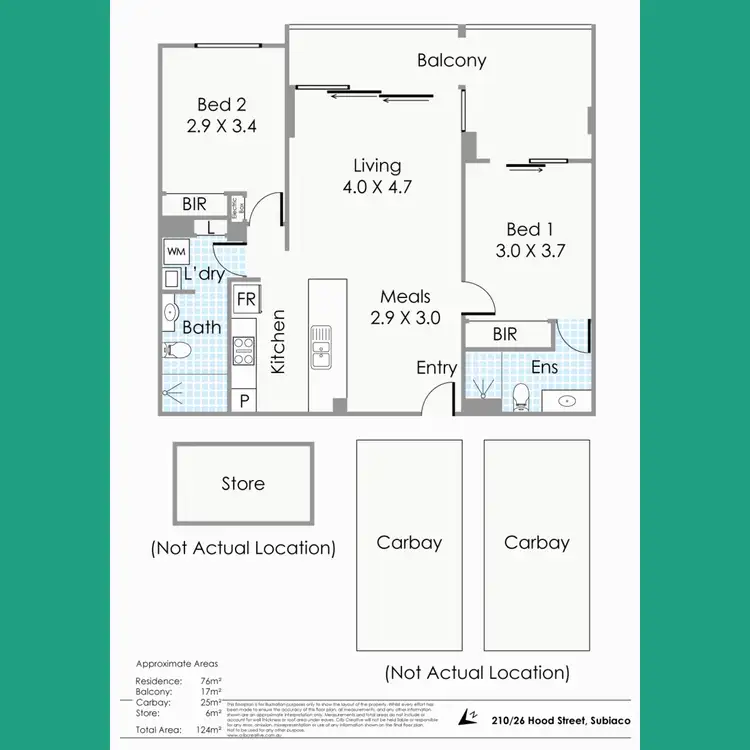 Floorplan of Homely apartment listing, 210/26 Hood Street, Subiaco WA 6008