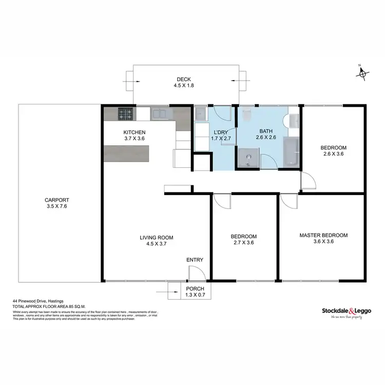 Floorplan of Homely house listing, 44 Pinewood Drive, Hastings VIC 3915