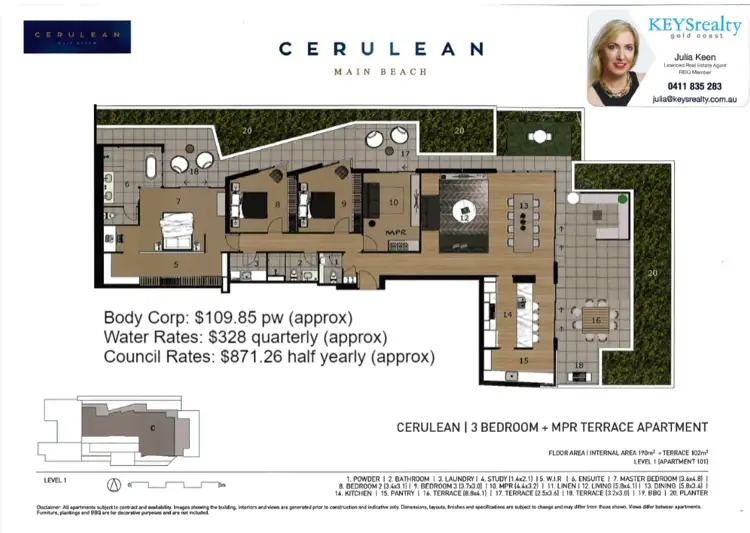 Floorplan of Homely apartment listing, 101/5 Pacific Street, Main Beach QLD 4217