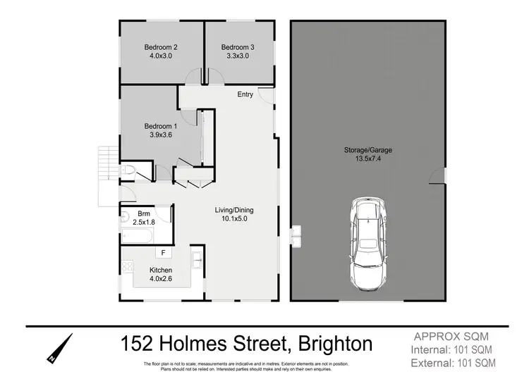 Floorplan of Homely house listing, 152 Holmes Street, Brighton QLD 4017