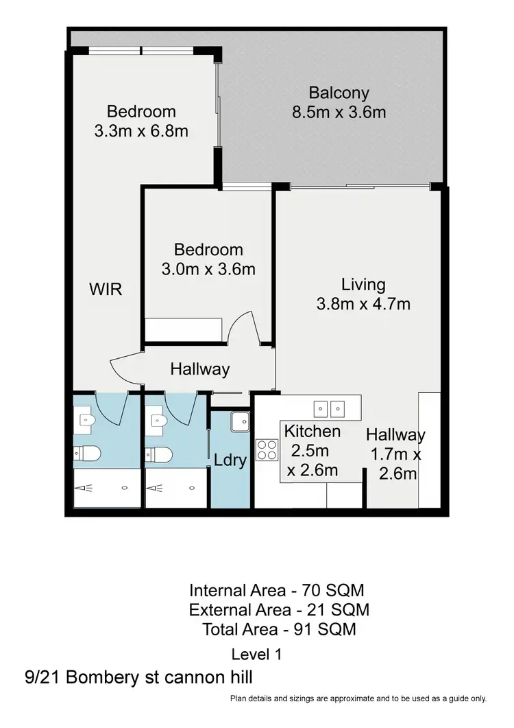Floorplan of Homely unit listing, 9/13-21 Bombery Street, Cannon Hill QLD 4170