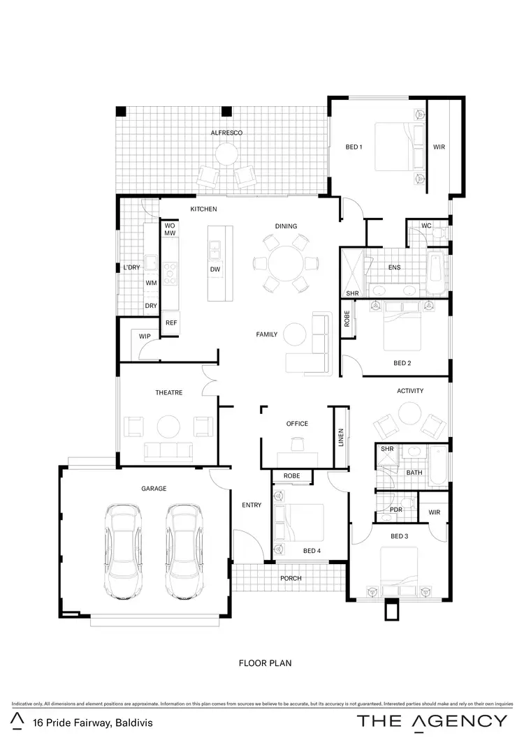 Floorplan of Homely house listing, 16 Pride Fairway, Baldivis WA 6171