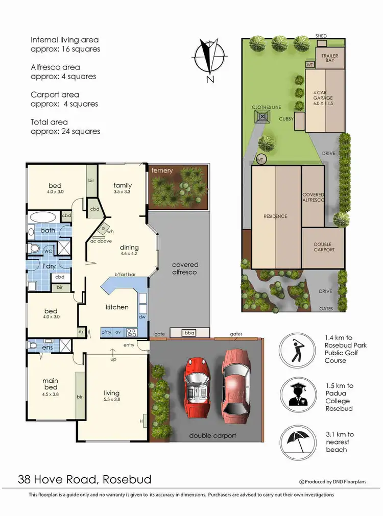 Floorplan of Homely house listing, 38 Hove Road, Rosebud VIC 3939