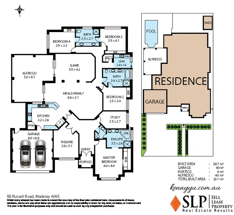 Floorplan of Homely house listing, 88 Russell Road, Madeley WA 6065