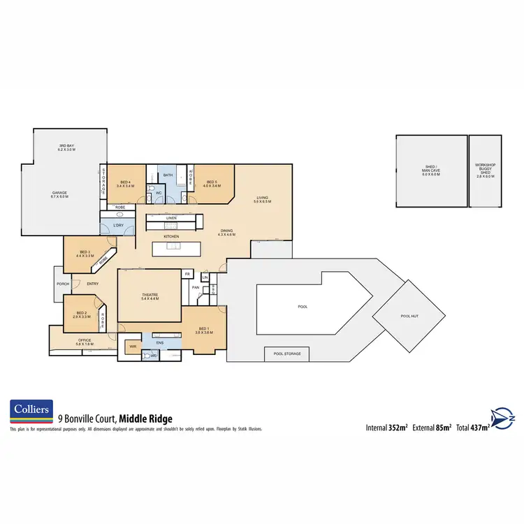 Floorplan of Homely house listing, 9 Bonville Court, Middle Ridge QLD 4350