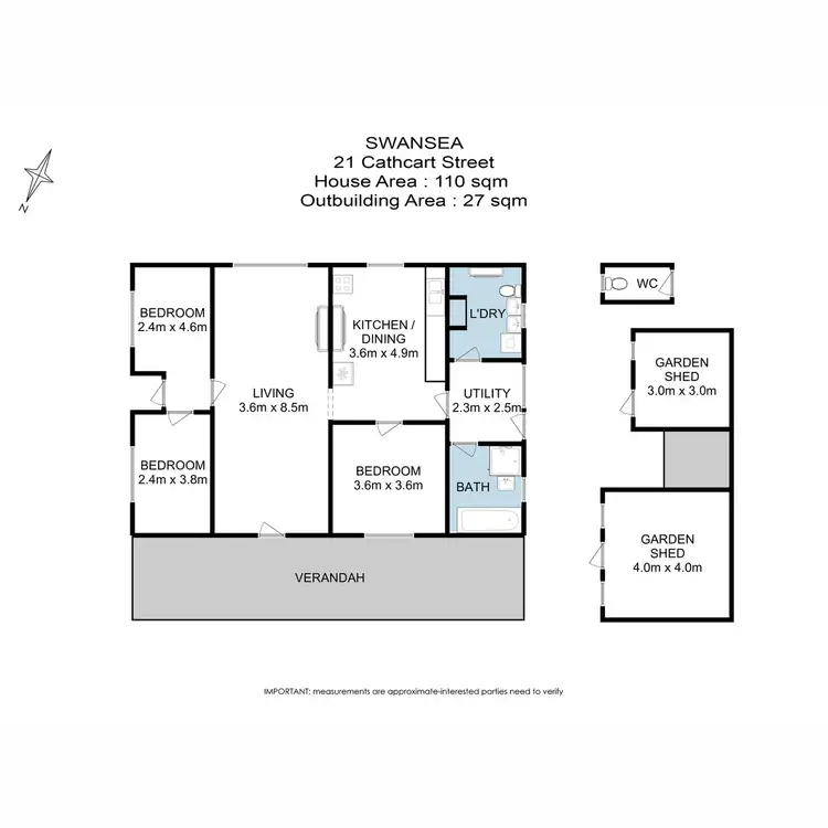Floorplan of Homely rural property listing, 21 Cathcart Street, Swansea TAS 7190