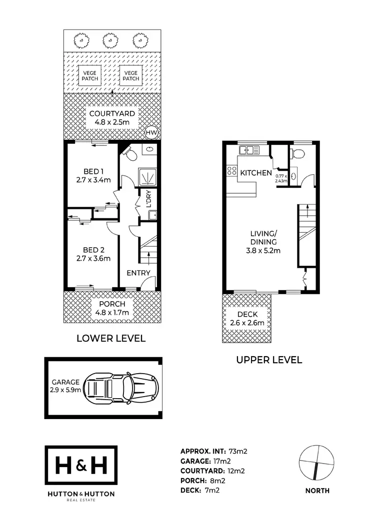 Floorplan of Homely townhouse listing, 2/11 Helles Street, Moorooka QLD 4105