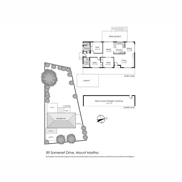 Floorplan of Homely house listing, 89 Somerset Drive, Mount Martha VIC 3934