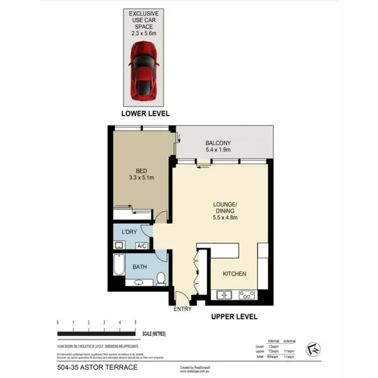 Floorplan of Homely apartment listing, 504/35 Astor Terrace, Spring Hill QLD 4000