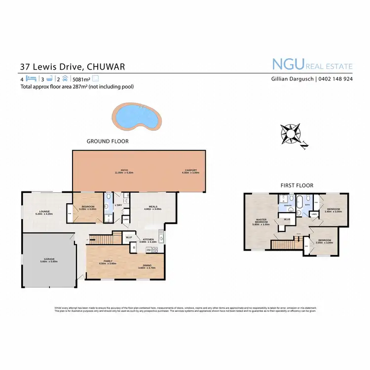 Floorplan of Homely house listing, 37-39 LEWIS Drive, Chuwar QLD 4306
