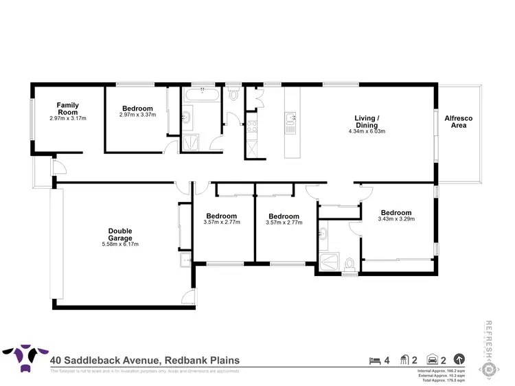 Floorplan of Homely house listing, 40 Saddleback Avenue, Redbank Plains QLD 4301