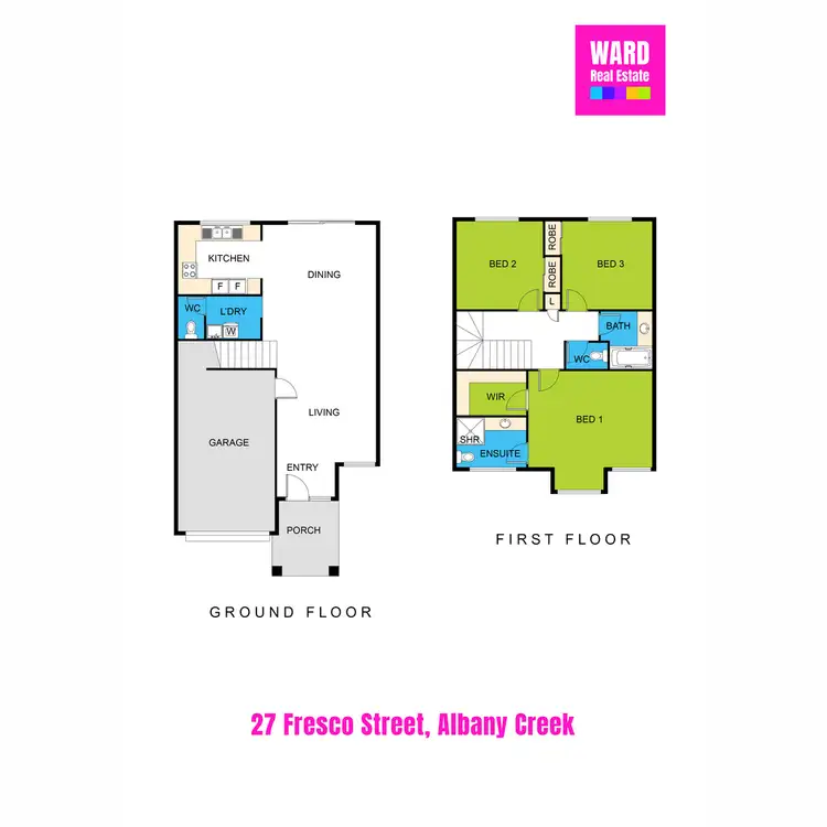 Floorplan of Homely townhouse listing, 27 Fresco Street, Albany Creek QLD 4035