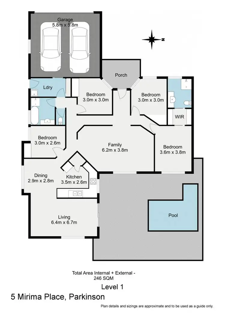 Floorplan of Homely house listing, 5 Mirima Place, Parkinson QLD 4115