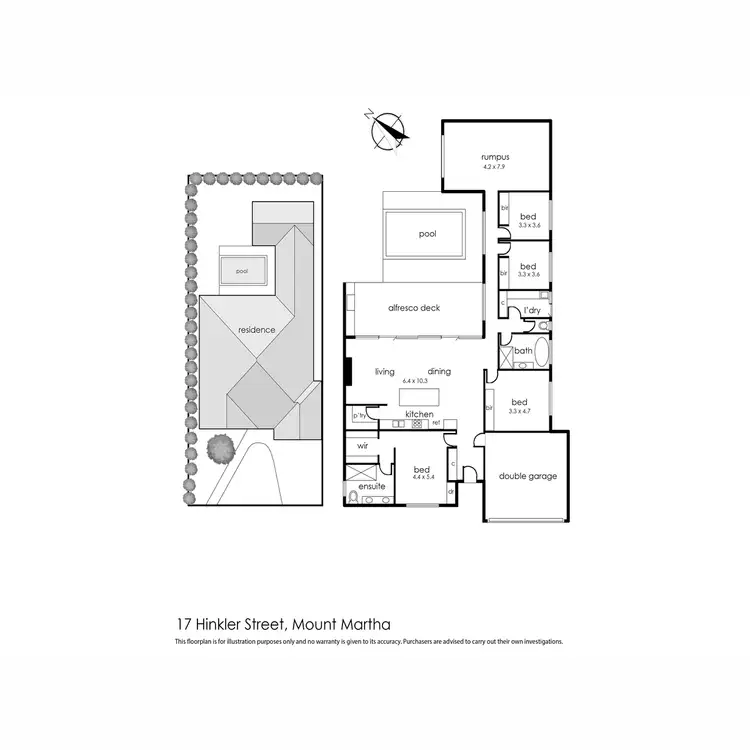 Floorplan of Homely house listing, 17 Hinkler Street, Mount Martha VIC 3934