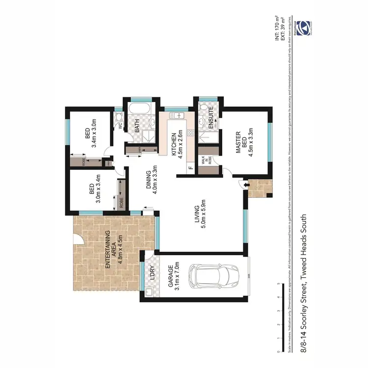 Floorplan of Homely villa listing, 8/8-14 Soorley Street, Tweed Heads South NSW 2486