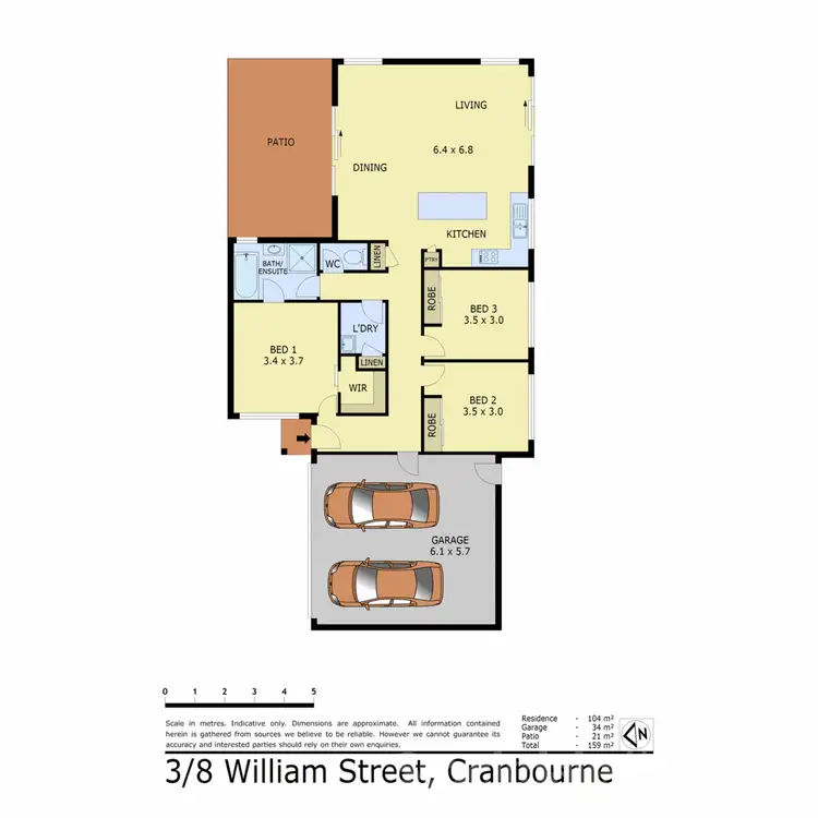 Floorplan of Homely unit listing, 3/8 William Street, Cranbourne VIC 3977