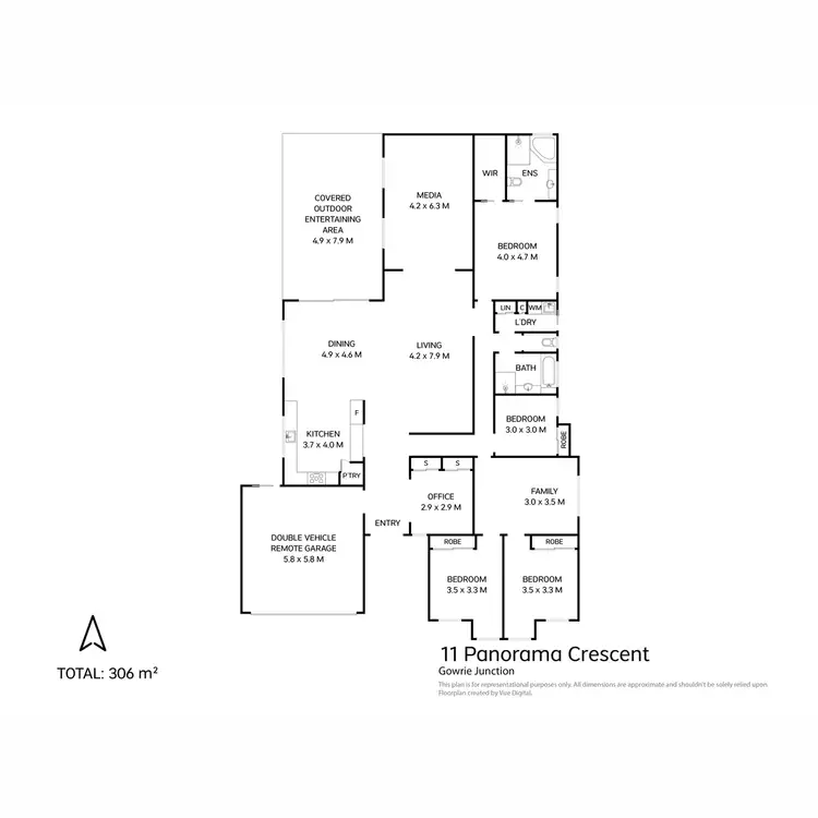 Floorplan of Homely house listing, 11 Panorama Crescent, Gowrie Junction QLD 4352