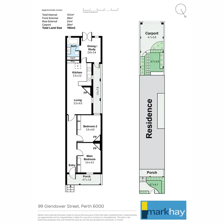 Floorplan of Homely house listing, 99 Glendower Street, Perth WA 6000