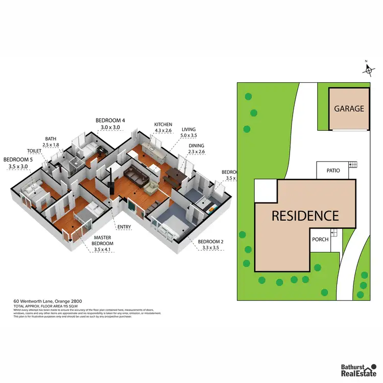 Floorplan of Homely house listing, 60 Wentworth Lane, Orange NSW 2800