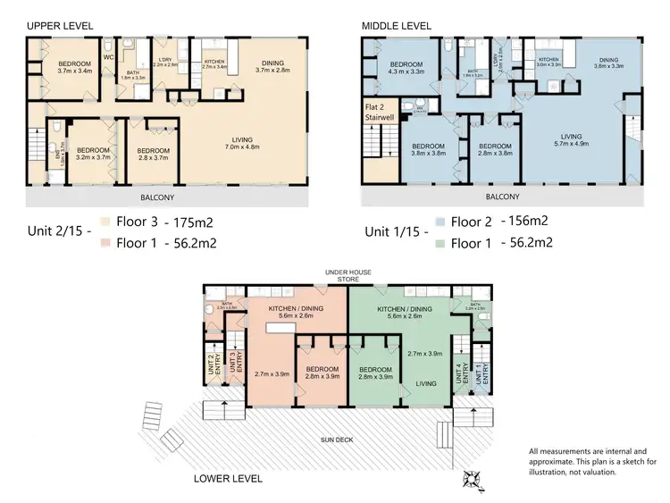 Floorplan of Homely block of units listing, 1 & 2/15 Capri Drive, Sandy Bay TAS 7005