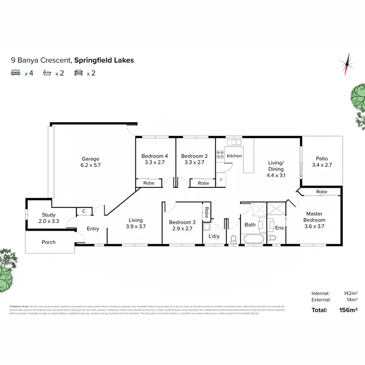 Floorplan of Homely house listing, 9 Banya Crescent, Springfield Lakes QLD 4300