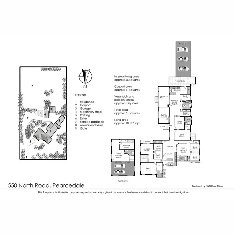 Floorplan of Homely rural property listing, 550 North Road, Pearcedale VIC 3912