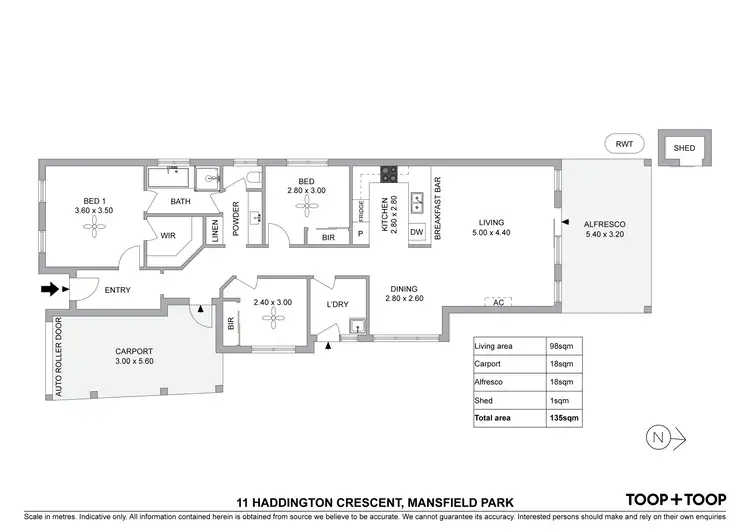 Floorplan of Homely house listing, 11 Haddington Crescent, Mansfield Park SA 5012