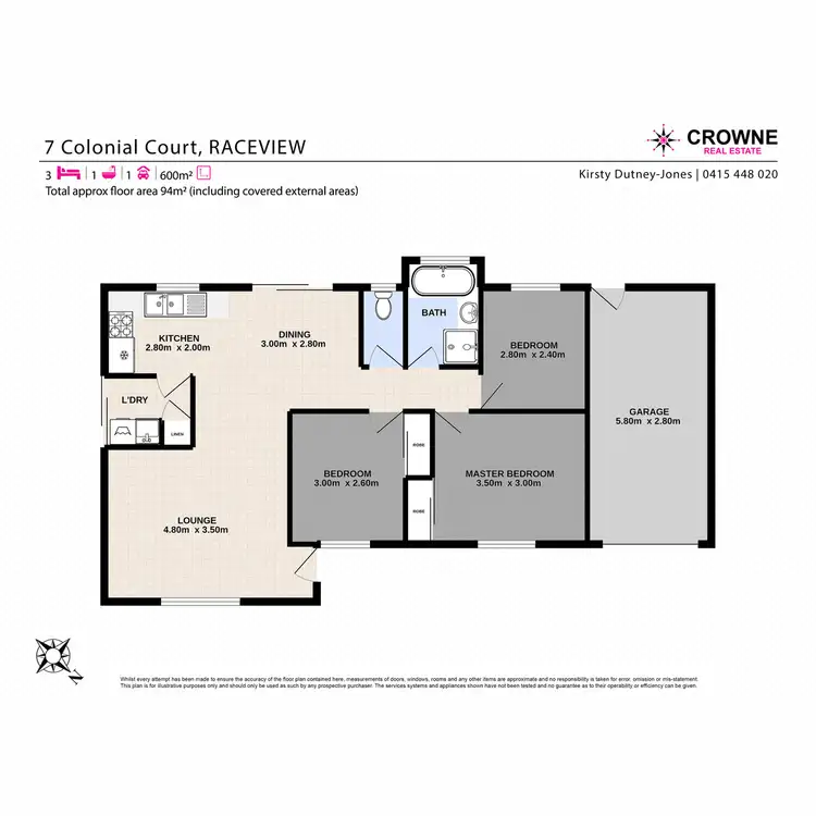 Floorplan of Homely house listing, 7 Colonial Crt, Raceview QLD 4305