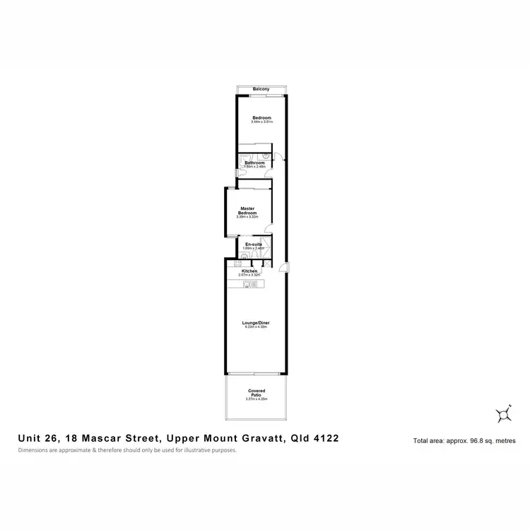 Floorplan of Homely unit listing, 26/18 Mascar Street, Upper Mount Gravatt QLD 4122