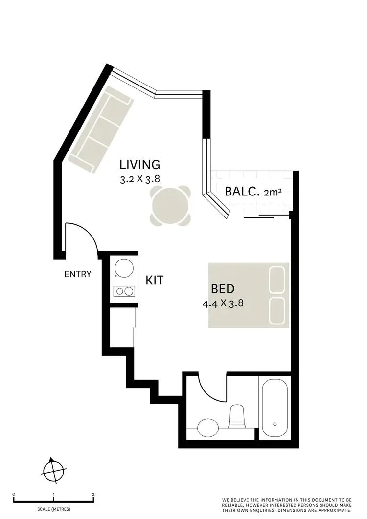 Floorplan of Homely studio listing, 901/653 George Street, Sydney NSW 2000