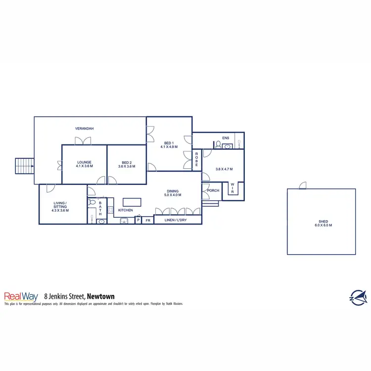 Floorplan of Homely house listing, 8 Jenkins Street, Newtown QLD 4350