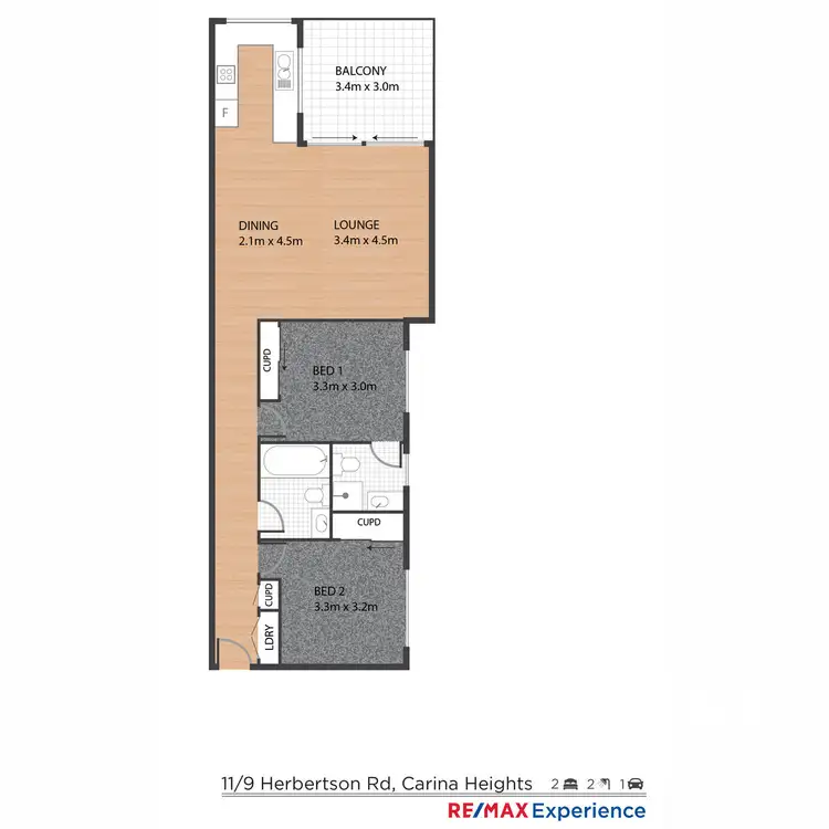 Floorplan of Homely apartment listing, 11/9 Herbertson Road, Carina Heights QLD 4152