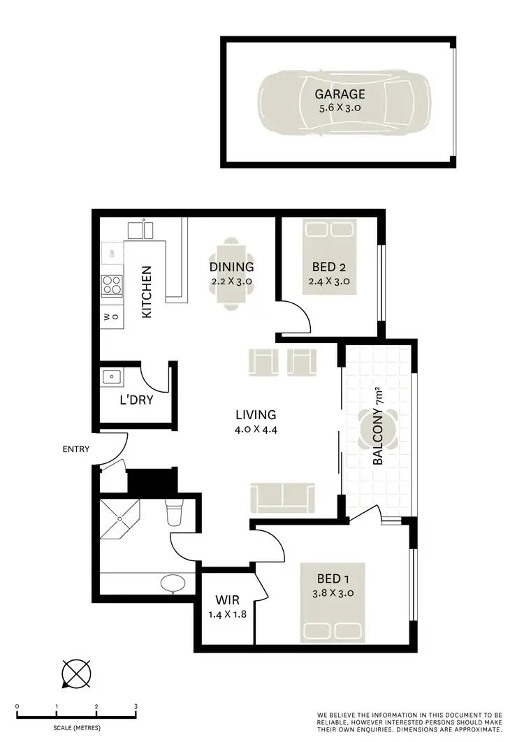 Floorplan of Homely apartment listing, 203/10 Karrabee Avenue, Huntleys Cove NSW 2111