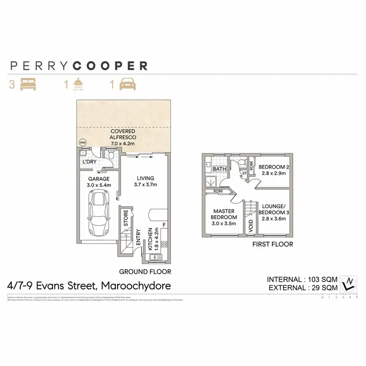 Floorplan of Homely townhouse listing, 4/7-9 Evans Street, Maroochydore QLD 4558