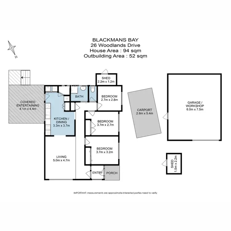 Floorplan of Homely house listing, 26 Woodlands Drive, Blackmans Bay TAS 7052