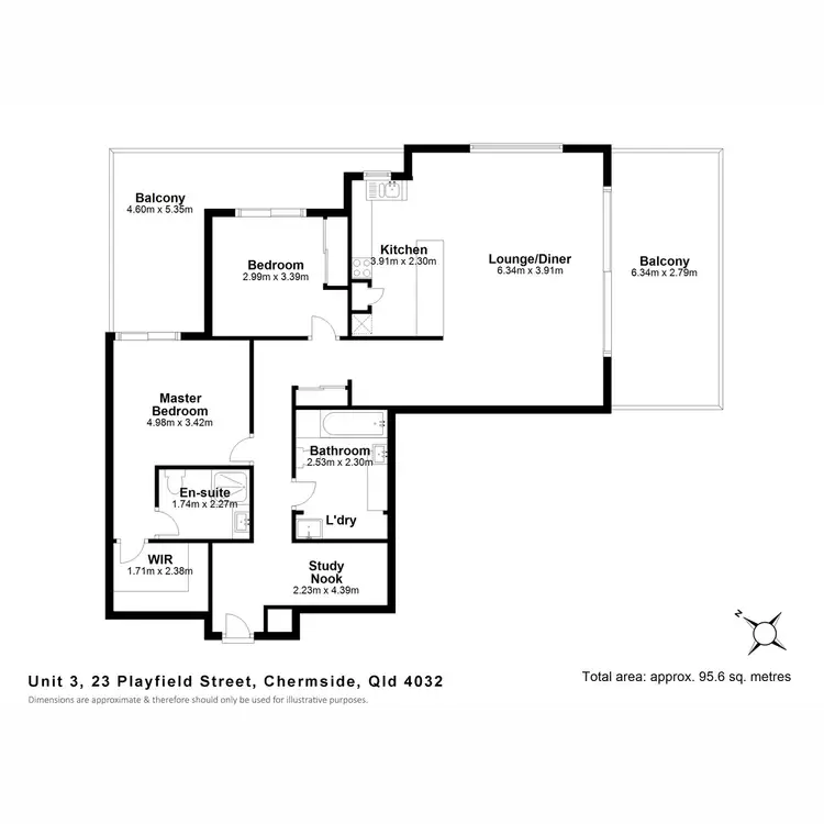 Floorplan of Homely unit listing, 3/23 Playfield Street, Chermside QLD 4032